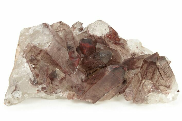 Natural, Red Quartz Crystal Cluster - Morocco #232868